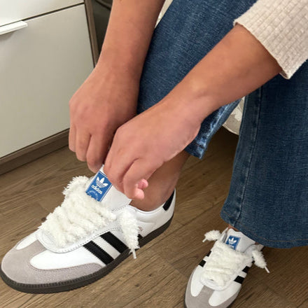 lacet fluffy blac gazelle adidas 