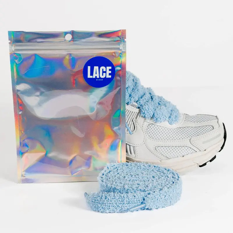 Lacet fluffy bleu